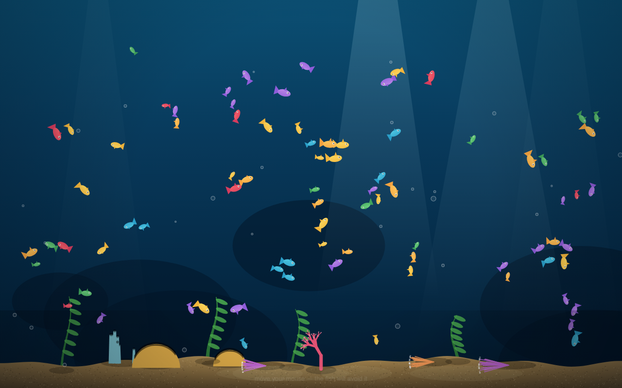 Qwen's aquarium: colorful fish, four coral types, kelp, light rays over a sandy bottom.